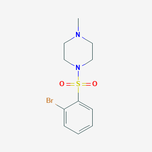 molecular formula C11H15BrN2O2S B8696115 1-[(2-Bromophenyl)sulfonyl]-4-methylpiperazine 