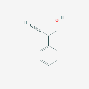 molecular formula C10H10O B8696130 2-Phenylbut-3-yn-1-ol CAS No. 4378-00-1