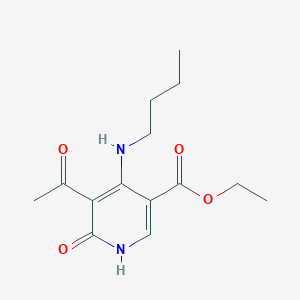 B8696148 Ethyl 5-acetyl-4-(butylamino)-6-oxo-1,6-dihydropyridine-3-carboxylate CAS No. 41095-01-6