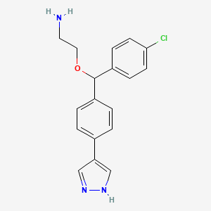 Ethanamine, 2-[(4-chlorophenyl)[4-(1H-pyrazol-4-yl)phenyl]methoxy]-