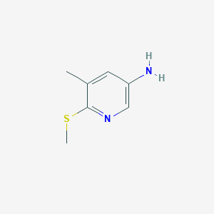 molecular formula C7H10N2S B8696374 5-Amino-3-methyl-2-methylsulfanylpyridine 