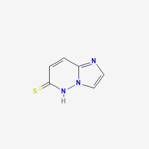 molecular formula C6H5N3S B8696416 Imidazo[1,2-b]pyridazine-6(5H)-thione CAS No. 122322-14-9