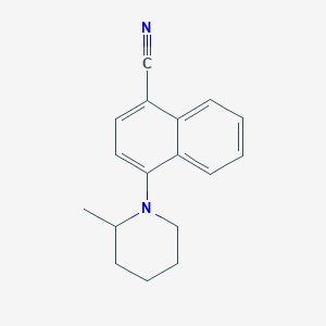 molecular formula C17H18N2 B8696427 4-(2-Methylpiperidin-1-yl)naphthalene-1-carbonitrile CAS No. 870889-66-0