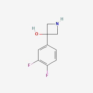 molecular formula C9H9F2NO B8696458 3-(3,4-Difluorophenyl)azetidin-3-ol 