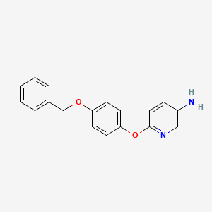 molecular formula C18H16N2O2 B8696491 6-(4-Benzyloxyphenoxy)pyridin-3-ylamine 