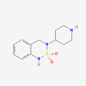 molecular formula C12H17N3O2S B8696510 3-(piperidin-4-yl)-3,4-dihydro-1H-benzo[c][1,2,6]thiadiazine 2,2-dioxide 