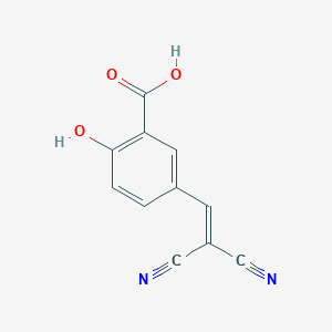 molecular formula C11H6N2O3 B8696520 5-(2,2-Dicyanoethenyl)-2-hydroxybenzoic acid CAS No. 138851-30-6