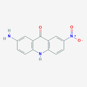 molecular formula C13H9N3O3 B8696556 2-Amino-7-nitroacridin-9(10H)-one CAS No. 65163-79-3
