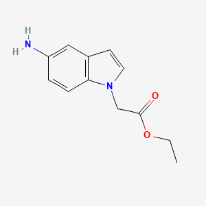 molecular formula C12H14N2O2 B8696596 (5-Amino-indol-1-yl)-acetic acid ethyl ester 