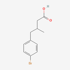 molecular formula C11H13BrO2 B8696608 4-(4-Bromophenyl)-3-methylbutanoic acid 