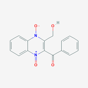 molecular formula C16H12N2O4 B8696616 2-Benzoyl-3-hydroxymethylquinoxaline 1,4-dioxide CAS No. 62685-97-6
