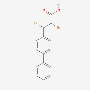molecular formula C15H12Br2O2 B8696644 3-([1,1'-Biphenyl]-4-YL)-2,3-dibromopropanoic acid 