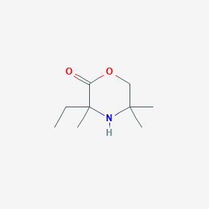 molecular formula C9H17NO2 B8696655 3-Ethyl-3,5,5-trimethylmorpholin-2-one CAS No. 90017-19-9