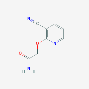 molecular formula C8H7N3O2 B8696660 2-((3-Cyanopyridin-2-yl)oxy)acetamide 