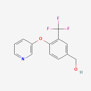 B8696670 Benzenemethanol, 4-(3-pyridinyloxy)-3-(trifluoromethyl)- CAS No. 185245-54-9