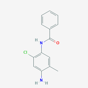 molecular formula C14H13ClN2O B086967 N-(4-氨基-2-氯-5-甲基苯基)苯甲酰胺 CAS No. 121-22-2