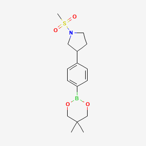 3-(4-(5,5-Dimethyl-1,3,2-dioxaborinan-2-yl)phenyl)-1-(methylsulfonyl)pyrrolidine