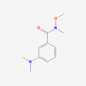 molecular formula C11H16N2O2 B8696741 3-(dimethylamino)-N-methoxy-N-methylbenzamide 