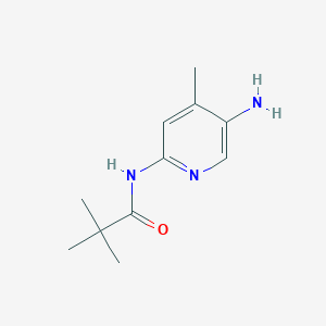 molecular formula C11H17N3O B8696778 N-(5-amino-4-methylpyridin-2-yl)-2,2-dimethylpropanamide 