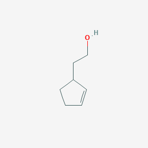 molecular formula C7H12O B8696801 2-Cyclopentene-1-ethanol 