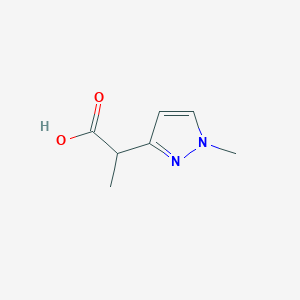 molecular formula C7H10N2O2 B8696813 2-(1-methyl-1H-pyrazol-3-yl)propanoic acid 