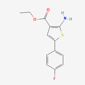 molecular formula C13H12FNO2S B8696825 Ethyl 2-amino-5-(4-fluorophenyl)thiophene-3-carboxylate CAS No. 61019-21-4