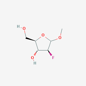 molecular formula C6H11FO4 B8696882 Methyl 2-deoxy-2-fluoro-D-arabinofuranoside 
