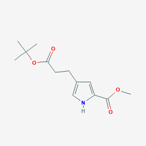 molecular formula C13H19NO4 B8696911 methyl 4-(3-tert-butoxy-3-oxopropyl)-1H-pyrrole-2-carboxylate 