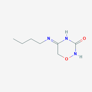 molecular formula C7H13N3O2 B8696957 5-(Butylamino)-2H-1,2,4-oxadiazin-3(6H)-one CAS No. 92174-79-3