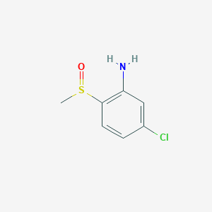 molecular formula C7H8ClNOS B8696976 5-Chloro-2-(methylsulfinyl)aniline 