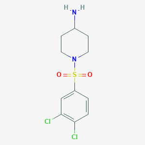 molecular formula C11H14Cl2N2O2S B8696998 1-(3,4-Dichlorophenylsulfonyl)piperidin-4-amine 
