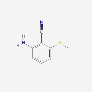 molecular formula C8H8N2S B8696999 2-Amino-6-(methylthio)benzonitrile 