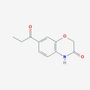 molecular formula C11H11NO3 B8697078 7-propionyl-2H-1,4-benzoxazin-3(4H)-one 