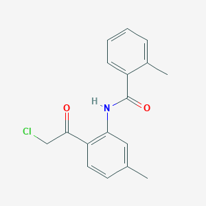 molecular formula C17H16ClNO2 B8697197 N-[2-(Chloroacetyl)-5-methylphenyl]-2-methylbenzamide CAS No. 928151-36-4