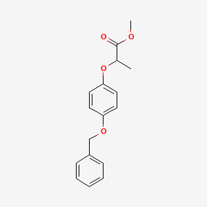 molecular formula C17H18O4 B8697248 Methyl 2-[p-(benzyloxy)phenoxy]propionate CAS No. 59058-36-5