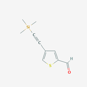 molecular formula C10H12OSSi B8697266 4-[(Trimethylsilyl)ethynyl]thiophene-2-carboxaldehyde 