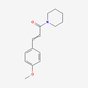 molecular formula C15H19NO2 B8697339 Piperidine, 1-[3-(4-methoxyphenyl)-1-oxo-2-propenyl]- CAS No. 74957-45-2