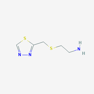 molecular formula C5H9N3S2 B8697350 2-{[(1,3,4-Thiadiazol-2-yl)methyl]sulfanyl}ethan-1-amine CAS No. 61450-93-9