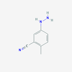 molecular formula C8H9N3 B8697383 3-Cyano-4-methylphenylhydrazine 