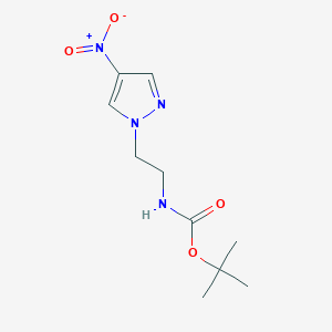 molecular formula C10H16N4O4 B8697474 tert-butyl (2-(4-nitro-1H-pyrazol-1-yl)ethyl)carbamate 
