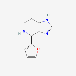 molecular formula C10H11N3O B8697520 4-(2-Furanyl)-4,5,6,7-tetrahydro-3H-imidazo[4,5-C]pyridine 