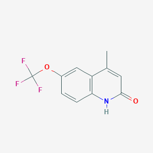 molecular formula C11H8F3NO2 B8697575 4-Methyl-6-(trifluoromethoxy)quinolin-2-OL 