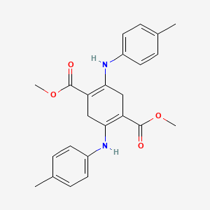 molecular formula C24H26N2O4 B8697599 1,4-Cyclohexadiene-1,4-dicarboxylic acid, 2,5-bis[(4-methylphenyl)amino]-, dimethyl ester CAS No. 71329-04-9