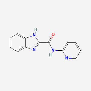 molecular formula C13H10N4O B8697650 1H-Benzimidazole-2-carboxamide, N-2-pyridinyl- CAS No. 113826-88-3