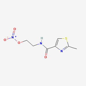 4-Thiazolecarboxamide, 2-methyl-N-[2-(nitrooxy)ethyl]-