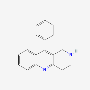 molecular formula C18H16N2 B8697683 10-Phenyl-1,2,3,4-tetrahydrobenzo[b][1,6]naphthyridine CAS No. 61712-50-3