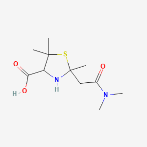 2-(2-(Dimethylamino)-2-oxoethyl)-2,5,5-trimethyl-4-thiazolidinecarboxylic acid
