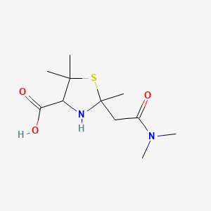 molecular formula C11H20N2O3S B8697704 2-(2-(Dimethylamino)-2-oxoethyl)-2,5,5-trimethyl-4-thiazolidinecarboxylic acid CAS No. 85486-53-9