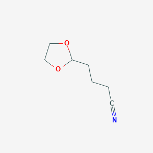 molecular formula C7H11NO2 B8697733 2-(3-Cyanopropyl)-1,3-dioxolane 