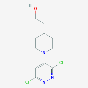 molecular formula C11H15Cl2N3O B8697753 2-[1-(3,6-Dichloropyridazin-4-yl)piperidin-4-yl]ethan-1-ol CAS No. 921769-62-2